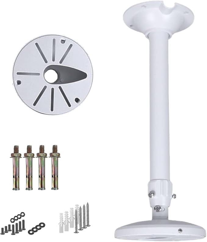 WiTi Extendable Pole Mount for Security Surveillance Cameras, Ceiling Mount Bracket for Bullet Camera,Solid Metal Max 60CM