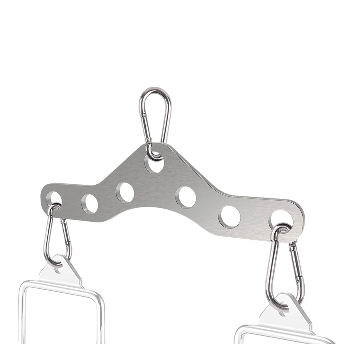 Lights Mountain Adjustable Double to Single Pulley Adapter Plate – Multi-Slot Stainless Steel Cable Machine Connector with 3 Carabiners for LAT Pulldown, Biceps, Triceps & Functional Fitness