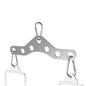 Lights Mountain Adjustable Double to Single Pulley Adapter Plate – Multi-Slot Stainless Steel Cable Machine Connector with 3 Carabiners for LAT Pulldown, Biceps, Triceps & Functional Fitness