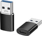 USB A Male to USB C Female OTG Adapter (3 Pack),USB 3.2 GEN2 10Gbps One-Sided High-Speed Data PD60W Fast Charging For PC,Laptop,Charger,Power Bank,AiSiHelper,iphone,Samsung S24 23 22,Carplay,Earphones