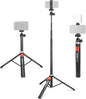 NEEWER Tripod for Cell Phone & Camera with Remote & Phone Holder Compatible with iPhone GoPro Canon Sony DSLR, 62.9" All Metal Portable Selfie Stick Travel Vlog Stand for Video Recording, TS05