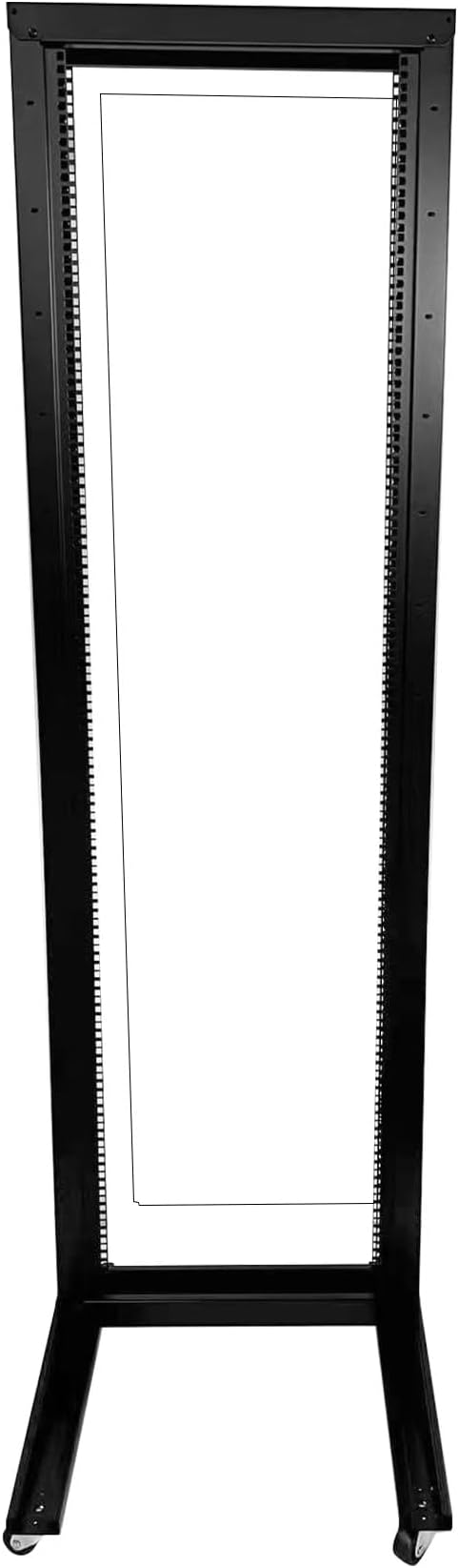 2 Post 29U Open Frame Server Rack 2-Post Server Rack Network Rack,with Movable casters，Comes with 2 Center Trays,for 19 Inch Equipment, Networking Data & IT Devices,1010lbs Weight Capacity(2P-DL-29)