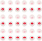 36 Pieces Medium Earbud Tips Soft and Comfortable Ear Bud Replacement Pieces Silicone Fit Most in-Ear Headphones，Inner Hole 3.8mm -5.5mm，Medium White and Red Replacement Eartips