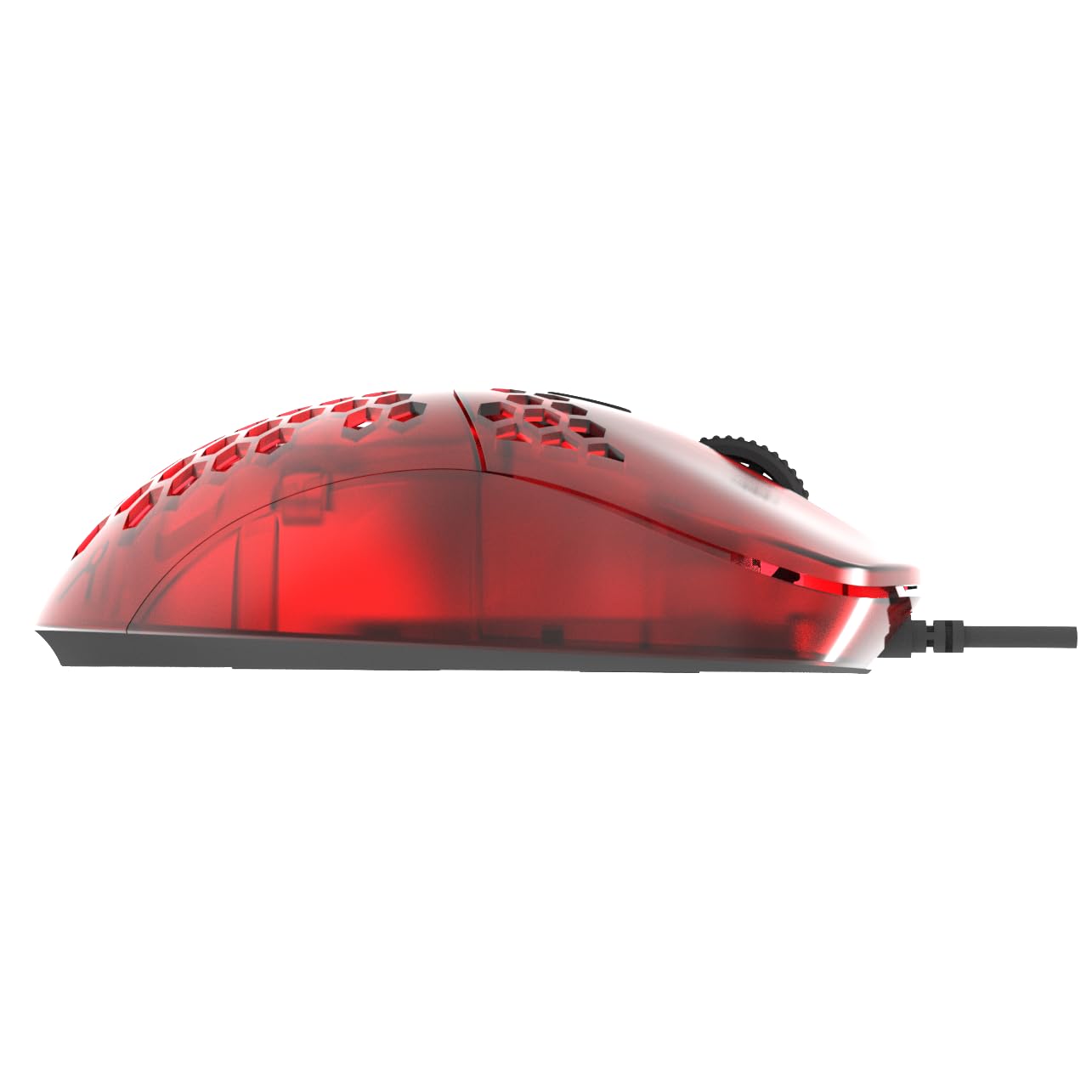 G-Wolves Hati HTM 56g Honeycomb Mouse, PixArt 3389 16000DPI, 6 Programmable Buttons, Low Latency, for Esports (Ruby)