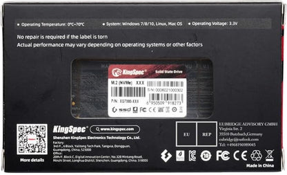 KingSpec XG7000 512GB NVMe SSD PCIe 4.0-7400MB/s Read Speed, 3D TLC NAND M.2 2280 Internal SSD, Compatible with Gaming PC, Laptop, PS5 Console