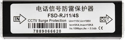 RJ11 Telephone Fax Protector, Lighting Thunder Arrester Device, Audio Telephone Protector Data Single Protector 110V