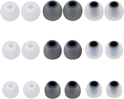 Earbud Replacement Tips Silicone Earbud Tips Earbud Covers Fit for in-Ear Headphones (Inner Hole 3.8mm -5.1mm) Ear Tips Earbud Rubber Tips 9 Pairs S/M/L
