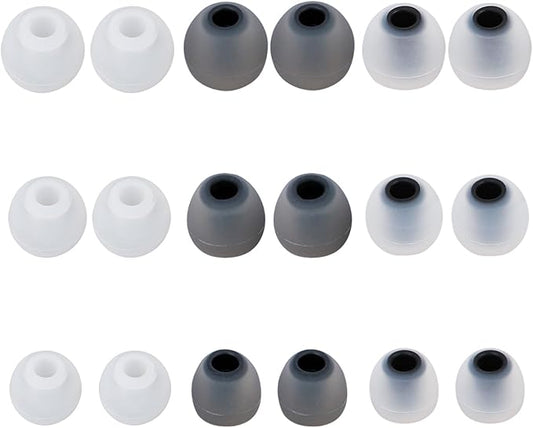 Earbud Replacement Tips Silicone Earbud Tips Earbud Covers Fit for in-Ear Headphones (Inner Hole 3.8mm -5.1mm) Ear Tips Earbud Rubber Tips 9 Pairs S/M/L