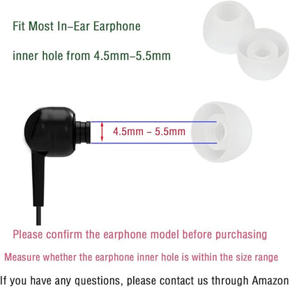 Replacement Earbud Tips - Silicone Ear Covers for In-Ear Headphones - 9 Pairs (S, M, L)