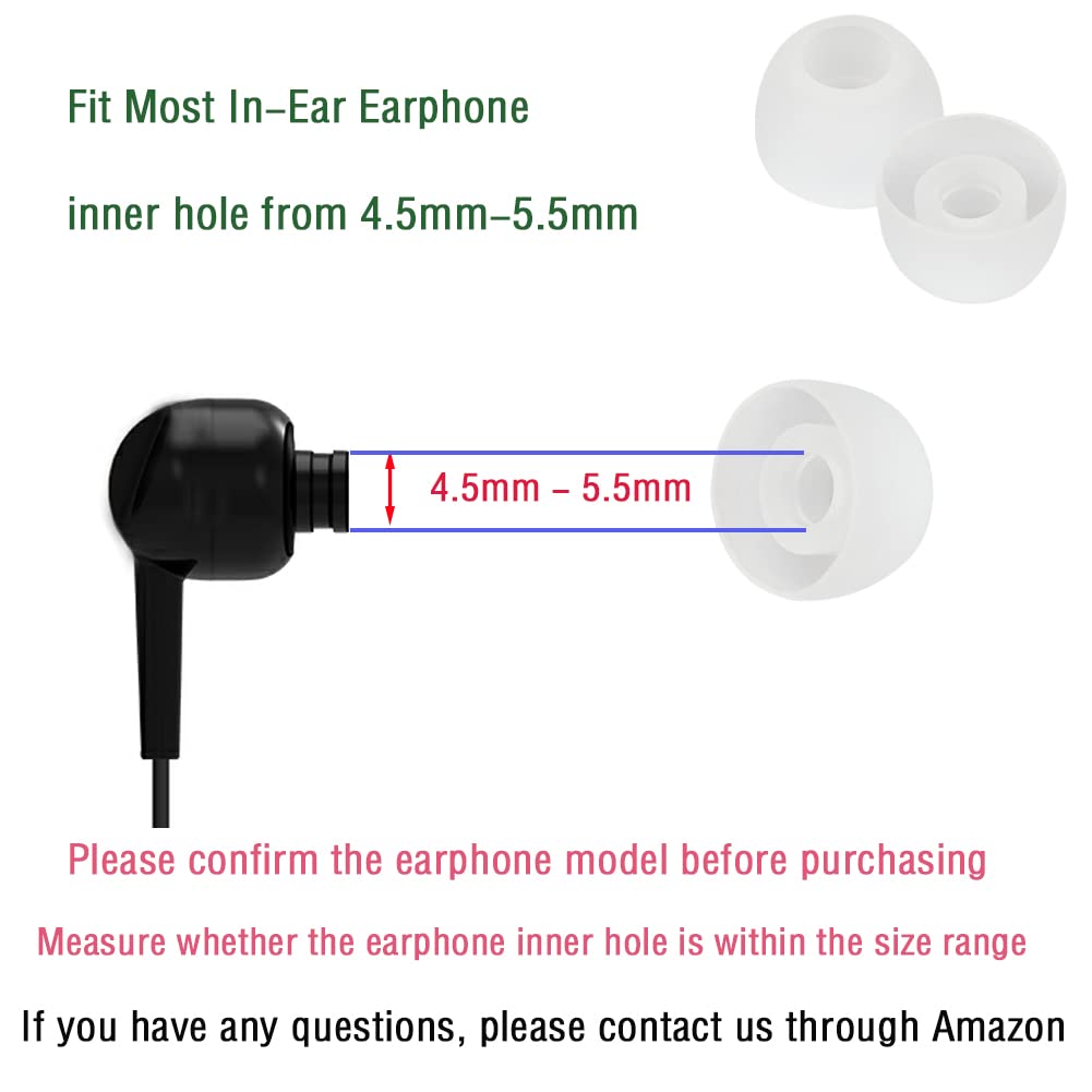 WKYMY Replacement Earbud Tips Silicone Eartips for in- Ear Headphones Rubber Tips Earbud Caps 9 Pairs S M L