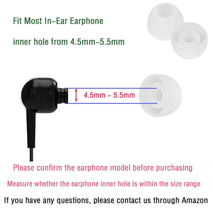 WKYMY Replacement Earbud Tips Silicone Eartips for in- Ear Headphones Rubber Tips Earbud Caps 9 Pairs S M L