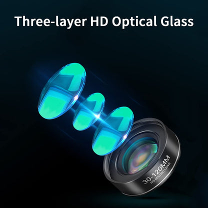 Jevocom 30-120mm Cell Phone Macro Lens, for ipad,iPhone,Samsung, Android, Pixel,Phone Macro Lens