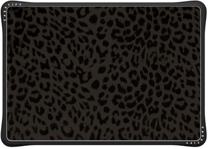 CASETiFY Impact MacBook Air 13" (M1/Intel) Case [Cushioned Impact Corners/Scratch-Resistant/Anti-Slip Grip] - Leon Leopard - Clear Black