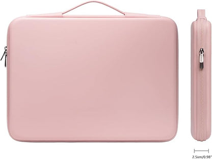 DOMISO 15.6 inch Laptop Sleeve with Handle Shockproof Waterproof EVA Protective Case for 15.6" Yoga 720 IdeaPad 310 320 ThinkPad T570/Legion 5 Gen 6/HP Envy 15/15.6" Notebooks, Pink