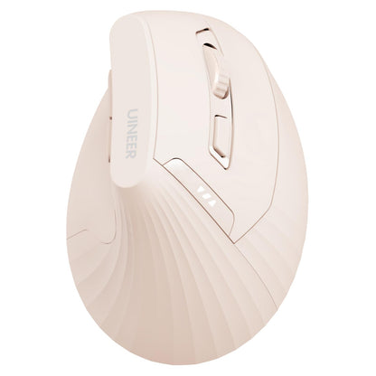 Uineer Vertical Ergonomic Mouse, Wireless Bluetooth Mouse, 3-Device,Quiet