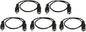 5 Pack of YCS Basics 1 Foot 3.5mm Headphone Extension Cables