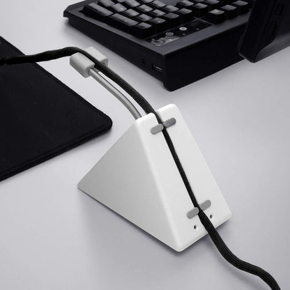 HOTLINEGAMES Mouse Bungee Mouse Cord Clip Cord Management System Fixer Holder for Esports FPS Game (3.0 White)