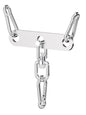 Lights Mountain Adjustable Double to Single Pulley Adapter Plate – Multi-Slot Stainless Steel Cable Machine Connector with 3 Carabiners for LAT Pulldown, Biceps, Triceps & Functional Fitness