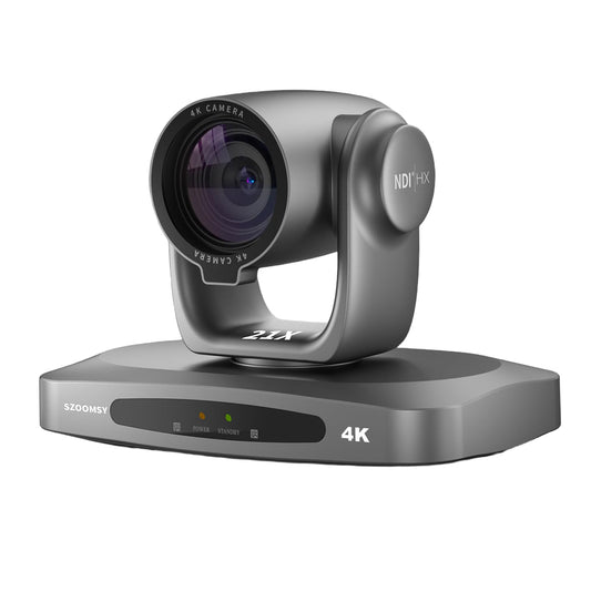 SZOOMSY 4K NDI PTZ Camera, 21X Optical Zoom, SDI HDMI USB POE, AI Tracking
