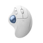 Logitech Ergo M575S Wireless Bluetooth Trackball Mouse- Off-White Blue Ball