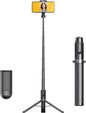 Selfie Stick Tripod for iPhone, Cell Phone Stand for Recording with Wireless Remote, Lightweight Tripod Stand for iPhone 13/12/12 Pro/12 Pro Max/11/11 Pro/X/XR/XS/8/7/6S,Android Samsung Smartphone