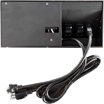 ZESHAN Cable Cubby Conference Table Power Box with 45 Degree Angle Convenient Plug-in Socket, Power Fully Enclosed Bottom Box Power Socket, USB, HDMI, RJ45