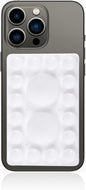 ZYCCER Double Sided Silicone Suction Phone Holder Mount,Compatible with iPhone and Android Cases Hands-Free Mirror Shower Phone Mount Strong Grip Holder (White, Single Sided 1PCS)
