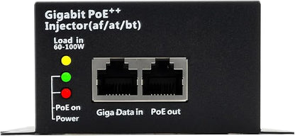 High Power Gigabit PoE++ Injector Adapter, Integrated Power Supply, Convert A Non-PoE Port to A 90W Gigabit Port, Up to 95W to 60W, 30W, 15.4W, Up to 100m (328 ft)