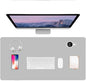 PU Leather Desk Pad Protector Gaming Mouse Pad Non Slip Desk Mat for Keyboard and Mouse Waterproof Desk Writing Pad for Office and Home Desk Accessories(Gray, 23.6 * 11.8)