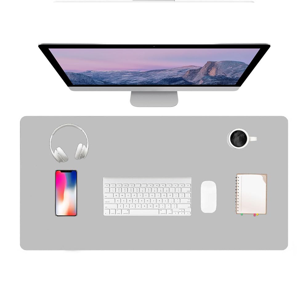 PU Leather Desk Pad Protector Gaming Mouse Pad Non Slip Desk Mat for Keyboard and Mouse Waterproof Desk Writing Pad for Office and Home Desk Accessories(Pink, 47.2 * 17.7)