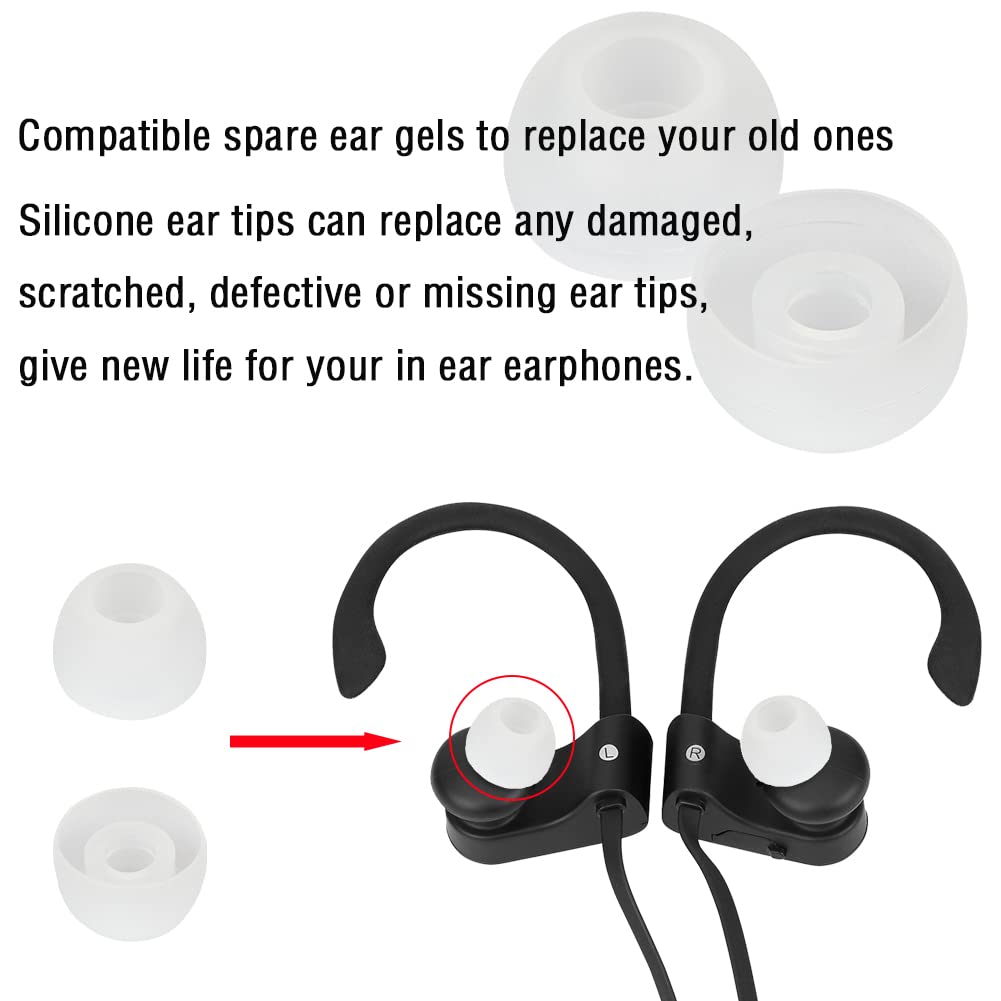WKYMY Replacement Earbud Tips Silicone Eartips for in- Ear Headphones Rubber Tips Earbud Caps 9 Pairs S M L