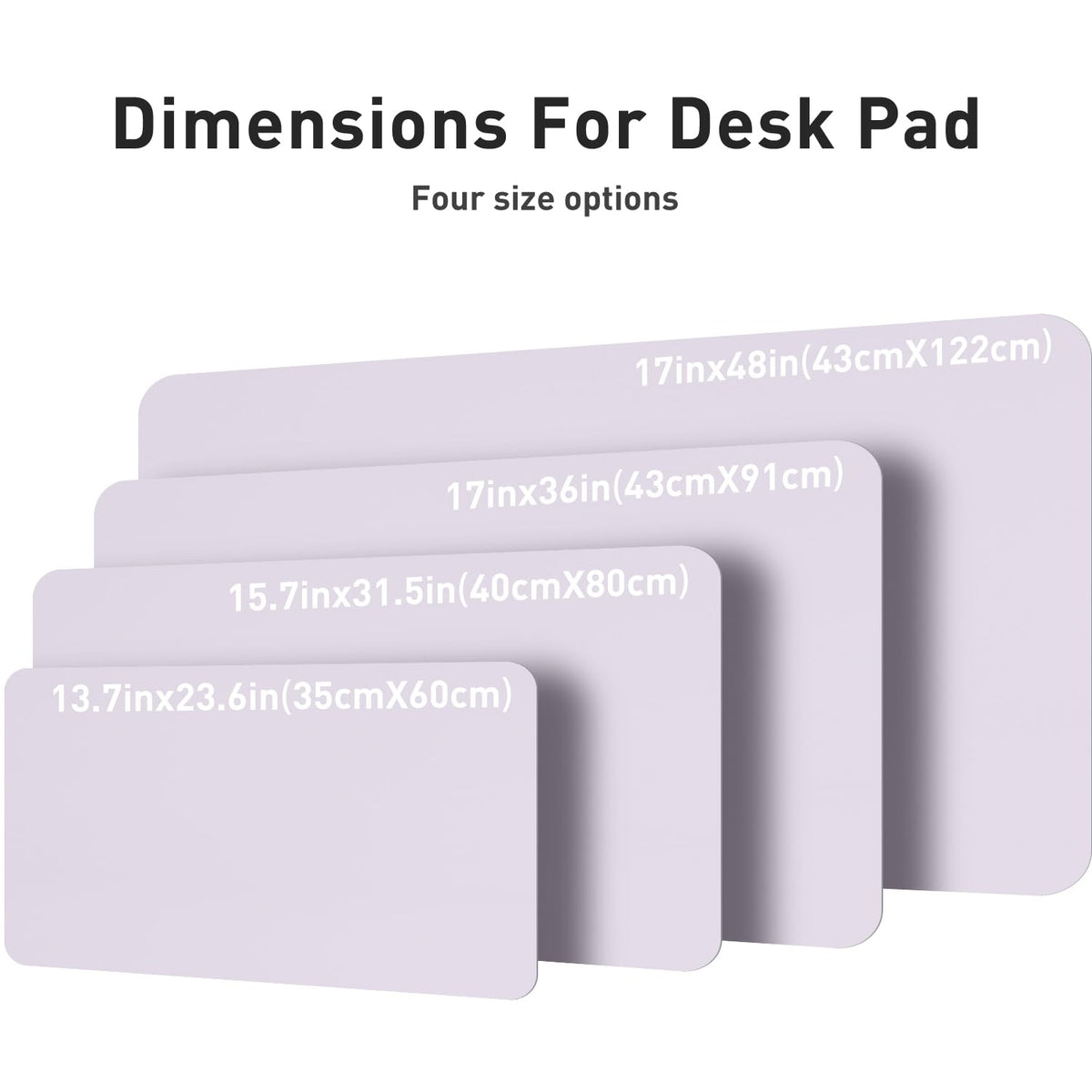Aothia Non-Slip Waterproof PU Leather Desk Pad Protector for Mouse, Writing Desk, Office, Home, Laptop Blotter, 23.6" x 13.7", Black