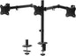 WALI Triple Monitor Mount, Heavy Duty Triple Monitors Stand for 13-27 inch Screens, Adjustable 3 Monitor Desk Mount with Swivel, Tilt, Rotation, Clamp & Grommet Base Kit (M003SN), Black