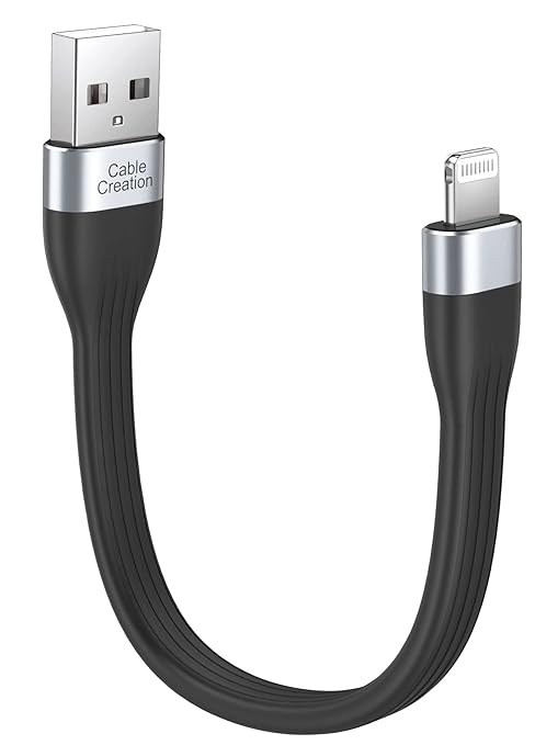 CableCreation 2-Pack Short iPhone Charger Cable 0.5FT/0.15m MFi Certified