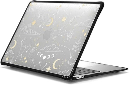 CASETiFY Impact MacBook Air 13" (M1/Intel) Case [Cushioned Impact Corners/Scratch-Resistant/Anti-Slip Grip] - Stargazing - Clear Black