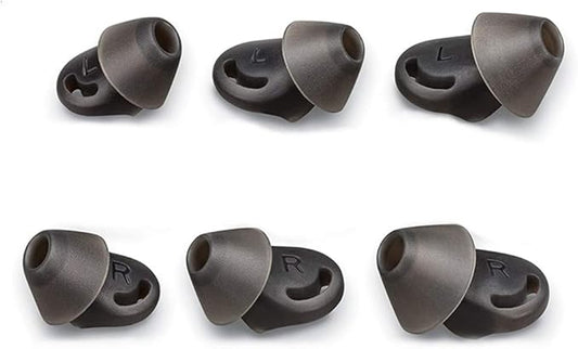 3pair Voyager 6200 UC Eartips Replacement,in-Ear Gels Kit for Plantronics Backbeat Go 410 Headphone SML-Black