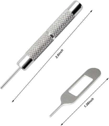 4 Pcs SIM Card Removal Openning Tool Tray Eject Pins Needle Opener Ejector Compatible with All iPhone Apple iPad HTC Samsung Galaxy Cell Phone Smartphone Watchchain Link Remover (Style F)