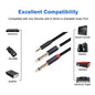 Yumiwoow 2Pack 16Ft 3.5mm TRS to Dual 6.35mm Stereo Cable 1/8 TRS to Dual 6.35mm 1/4 TS Mono Y Splitter Audio Cord Adapter for Smartphone, Mixer,PC, CD Player, Speakers and Home Stereo System