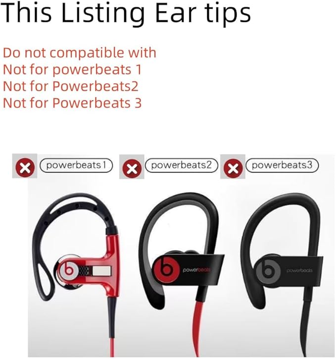 Replacement Ear Tips for Beats Urbeats2.0 Tour2.0 ibeats Beats x, Beats Flex Secure Fit for Powerbeats Pro Silicone Earbuds Washable Sweat-Resistant Noise Isolation 8 Pairs (Rose)
