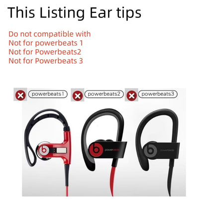 Aginkgo Replacement Ear Tips for Beats Urbeats2.0 Tour2.0 ibeats Beats x, Beats Flex Secure Fit for Powerbeats Pro Silicone Earbuds Washable Sweat-Resistant Noise Isolation 8 Pairs (Black)