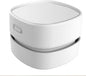 ODISTAR Desk Vacuum Cleaner with Wireless Charger, Mini Table dust Sweeper Energy Saving,Endurance up to 400 mins, Cordless&360º Rotatable for Keyboard/Home/School/Office (White Wireless Charger)