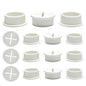 Desk Grommet, 1 in 25 mm Silicone Rubber Grommets, White Desk Hole Cover for Cables, Flexible Wall Cord Pass Through Grommet for Office Table Computer Home Furniture Wire Organizer-15 Pcs