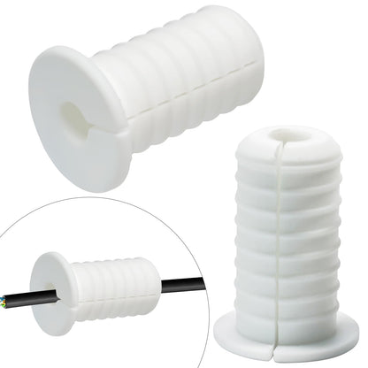 EASYEAH 2pc Black Starlink Cable Grommets 1" Silicone Wire Hole Grommet