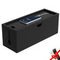 Bamboo Cable Management Box, Large Cord Organizer Box Cable Box to Hide Wires & Power Strips for Desktop Storage Cord Holder for Office Home,No Assembley Required (All Black, Large)