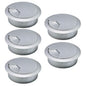 5 Pcs Desk Grommet 2" / 50 mm, Desk Cord Hole Cover, Cable Grommet ABS Plastic, Desk Hole Grommet for Home & Office Pc, Detachable Adjustable Cable Cord Organizer-Silvery