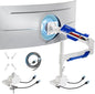 ARES WING Single Monitor Mount with USB, Ultrawide Monitor Arm for 24 to 57 Inch Heavy Duty Curved Screen, Adjustable Gas Spring Monitors Arm Stand up to 66LBS with 75/100/200 Vesa Mount, White