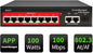 STEAMEMO 8-Port Managed PoE Switch, Easy Smart Managed, Plug and Play, Support Vlan, PoE Scheduler, Fanless, Sturdy Metal, Desktop and Wall-Mount