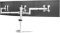WALI Triple Monitor Stand, Free Standing Three LCD Monitor Fully Adjustable Desk Mount Fits 3 Screens up to 27 inch, 22 lbs Weight Capacity per Arm (MF003-W), White