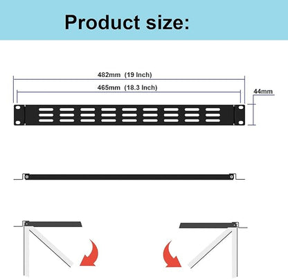 1U Hinged Vented Rack Mount Blank Panel Spacer for 19in Server Rack or Network Cabinet (1U Vented Blank Panel)