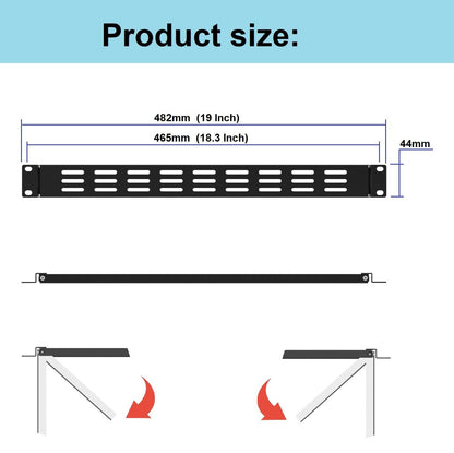 QiaoYoubang 1U Hinged Vented Rack Mount Blank Panel Spacer